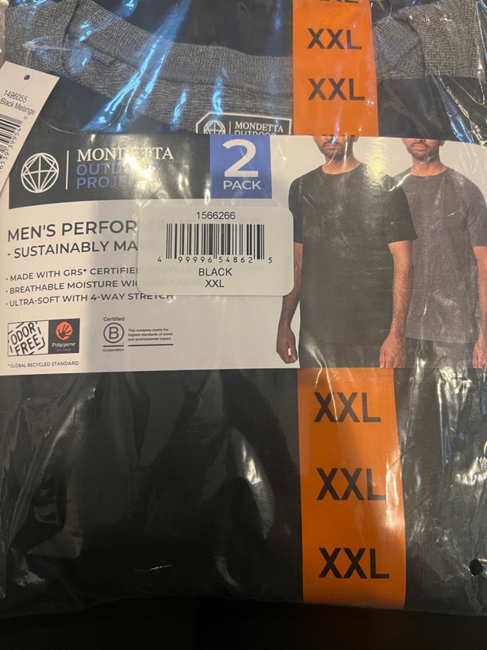 Pack of performance tees XXL